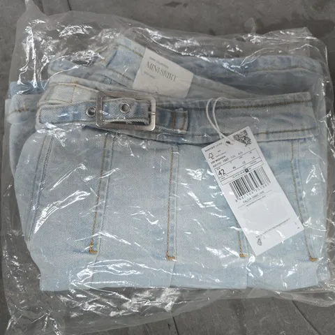 BAGGED MANGO JEANS COLLECTION MINI SKIRT IN BLUE SIZE UK 14