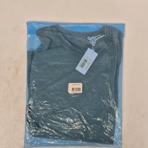 BAGGED GUESS ECO OVERSIZED FIT T-SHIRT IN GREEN SIZE XXL