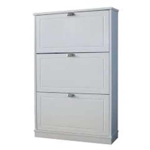 BRAND NEW BOXED SHOE STORAGE CABINET - WHITE