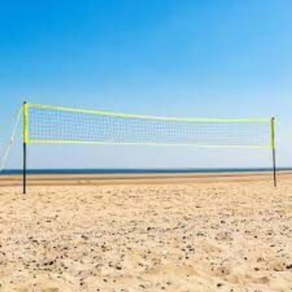 BOXED VERMONT ALUMINUM PORTABLE BEACH VOLLEYBALL SET