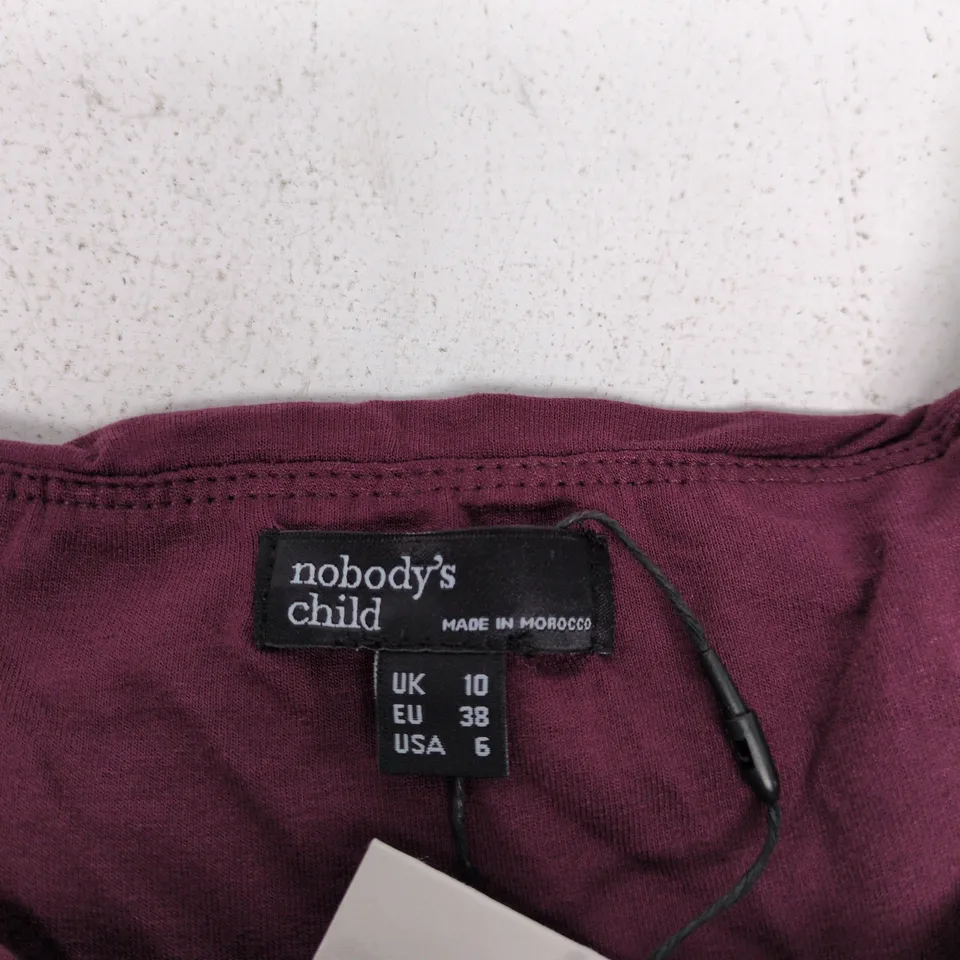 NOBODY'S CHILD HATTIE JUMPSUIT – PURPLE, UK 10 (EU 38, US 6) – NEW WITH TAGS