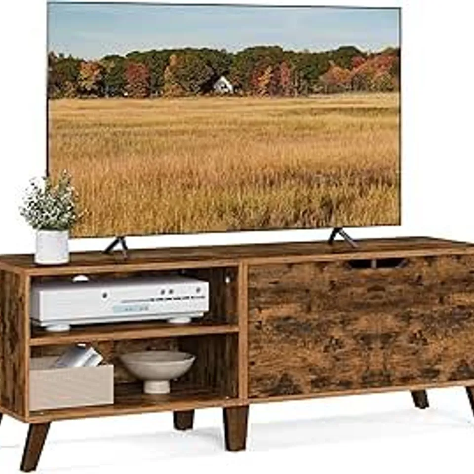 BOXED VASAGLE TV STAND WITH 2 DOORS - BROWN