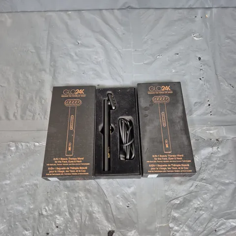 BOXED X2 GLO24K 6-IN-1 BEAUTY THERAPY WAND