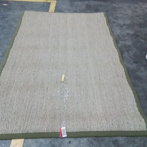 COPPLE HOOKED NATURAL RUG APPROXIMATELY 240X77CM