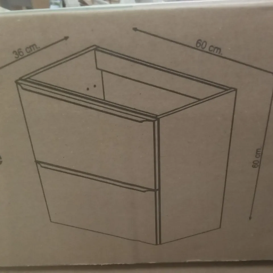 BOXED GOODHOME IMANDRA WALL MOUNTED SLIM BASIN CABINET 60×36CM