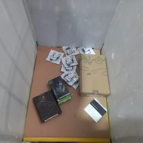 CAGE OF 11 ASSORTED ITEMS TO INCLUDE HARKLA OD SENSORT SWING AND A BOXED BLACKMIRROR COFFEE WEIGHING PANEL - COLLECTION ONLY