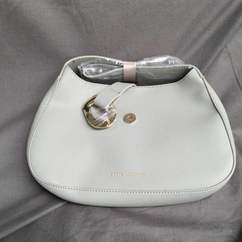 Katie Loxton Mint Green Pebble-Grain Handbag