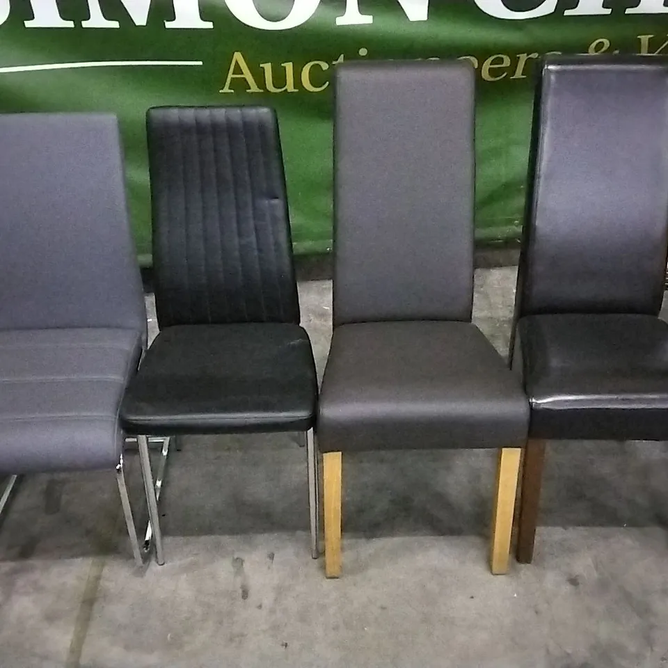 SET OF 6 ASSORTED DINING CHAIRS