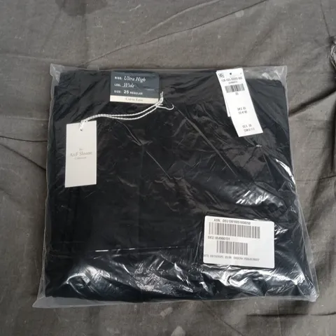 BAGGED THE A&F SLOANE COLLECTION CURVE LOVE WIDE LEG TROUSERS – BLACK – 25 REGULAR