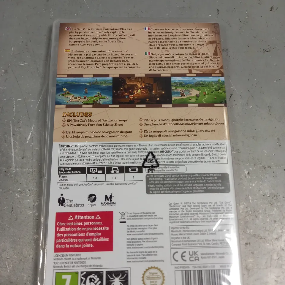 SEALED CAT QUEST III FOR NINTENDO SWITCH 