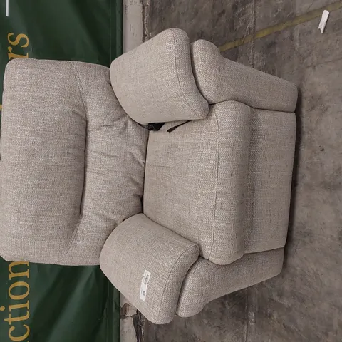 QUALITY BRITISH DESIGNER G PLAN SEATTLE POWER RECLINING EASY CHAIR SEA STONE FABRIC