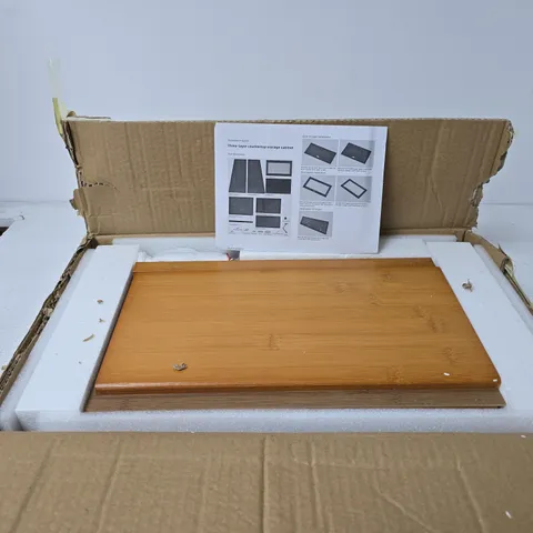 THREE LAYER COUNTERTOP STORAGE CABINET BOXED WITH INSTRUCTIONS