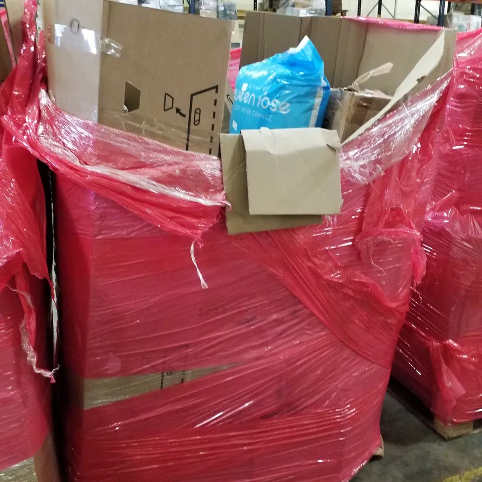 PALLET OF ASSORTED PRODUCTS INCLUDING AIR FRYER, AIR COOLER, ELECTRIC FLOOR HEATING SYSTEM, CAMPING STOOL, VACUUM CLEANER  