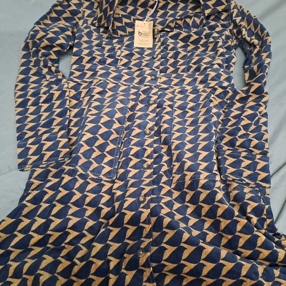 FLORA CORD SHIRT DRESS IN RUBBER, BIRDIE - UK 12R