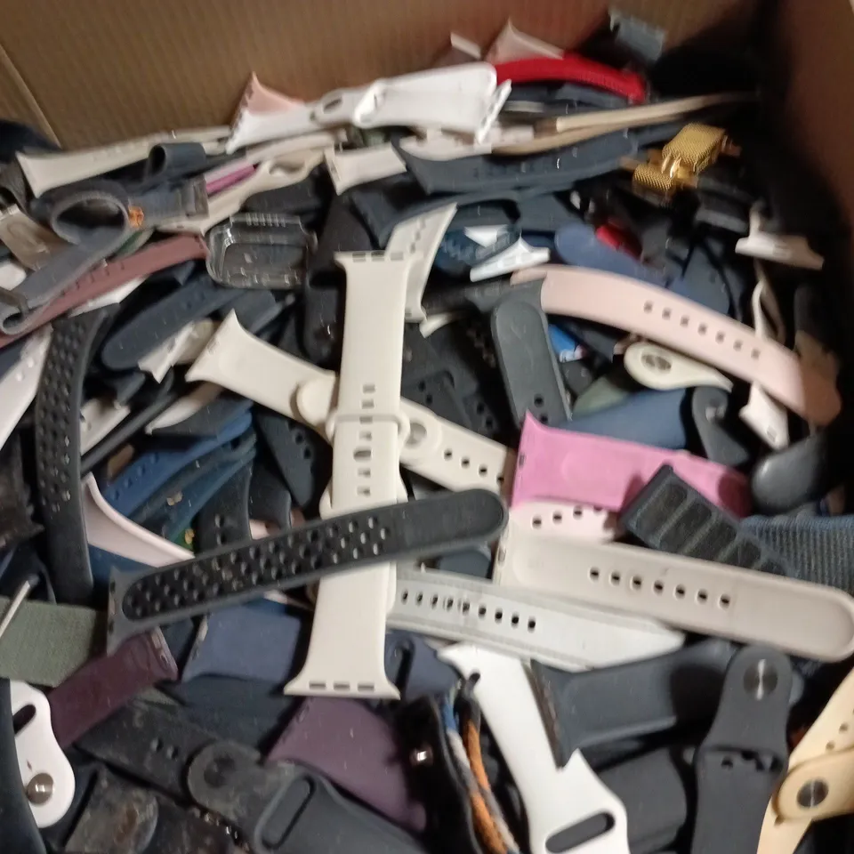 BOX OF APPROXIMATELY 100 ASSORTED WATCH BANDS
