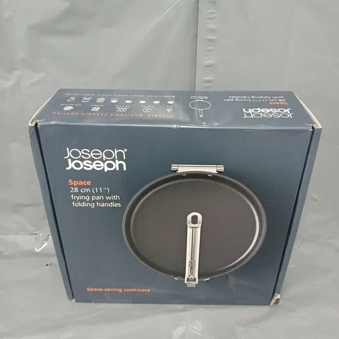 BOXED JOSEPH JOSEPH SPACE 28CM FRYING PAN WITH FOLDING HANDLES