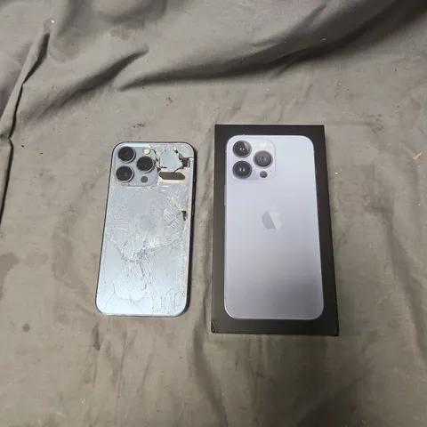 APPLE IPHONE SMARTPHONE – BLUE, CRACKED REAR GLASS