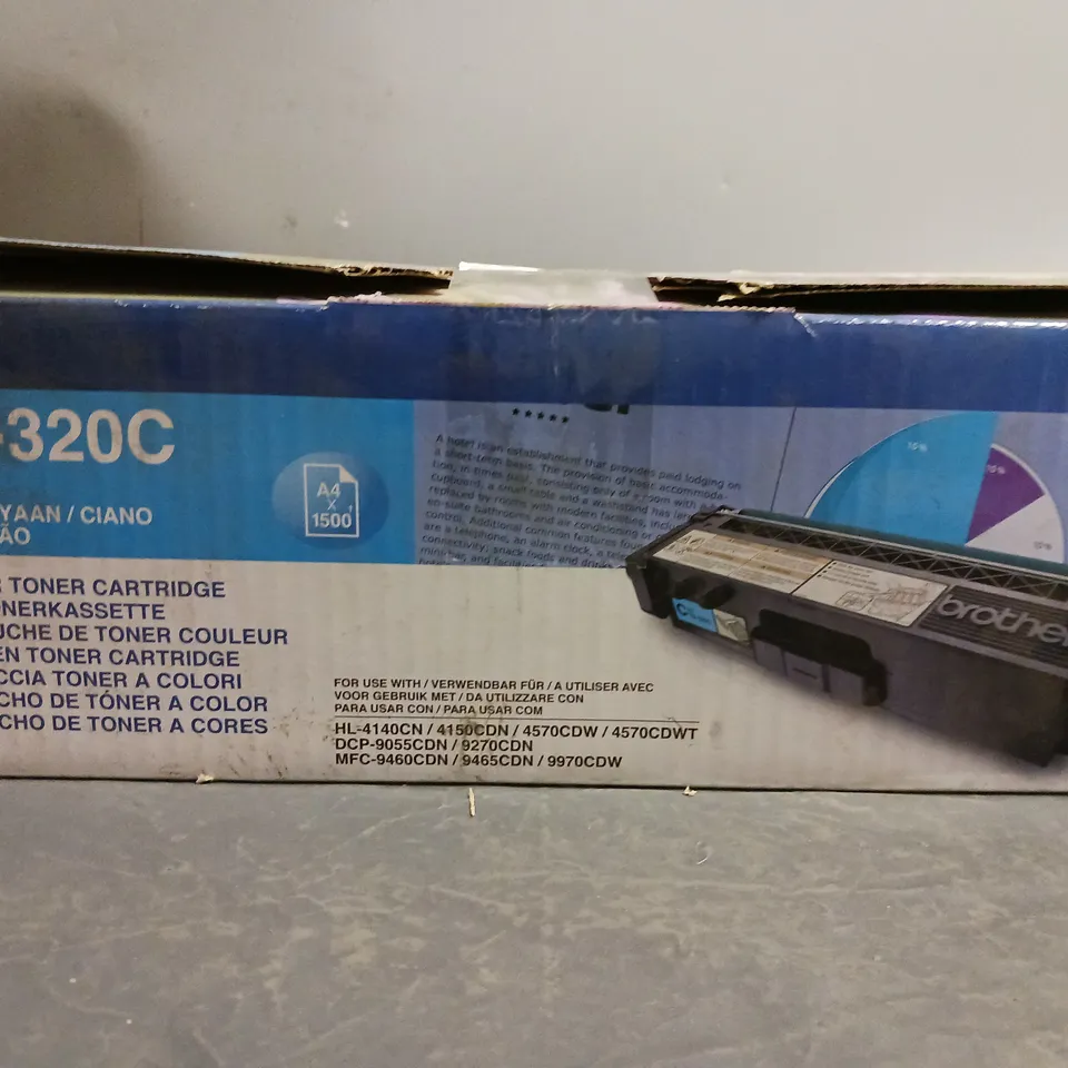 BOXED BROTHER TN-320C CYAN TONER CARTRIDGE 