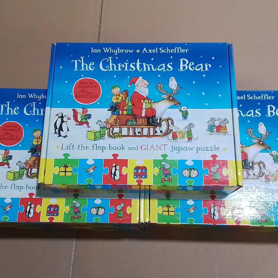 LOT OF 5 BRAND NEW THE CHRISTMAS BEAR BOOK AND JIGSAW SETS