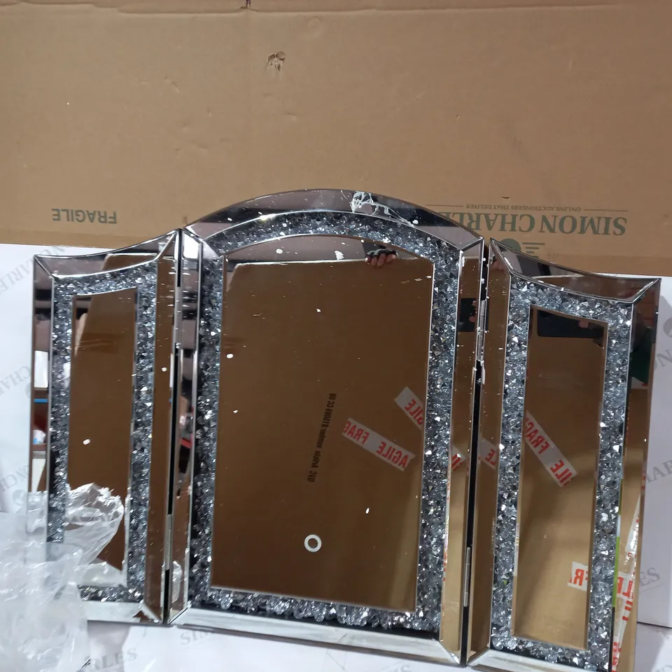 JULIEN MACDONALD CRYSTAL DRESSING TABLE MIRROR - COLLECTION ONLY