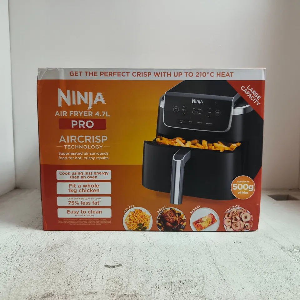 NINJA AIR FRYER 4.7L PRO – AIRCRISP TECHNOLOGY (BOXED)