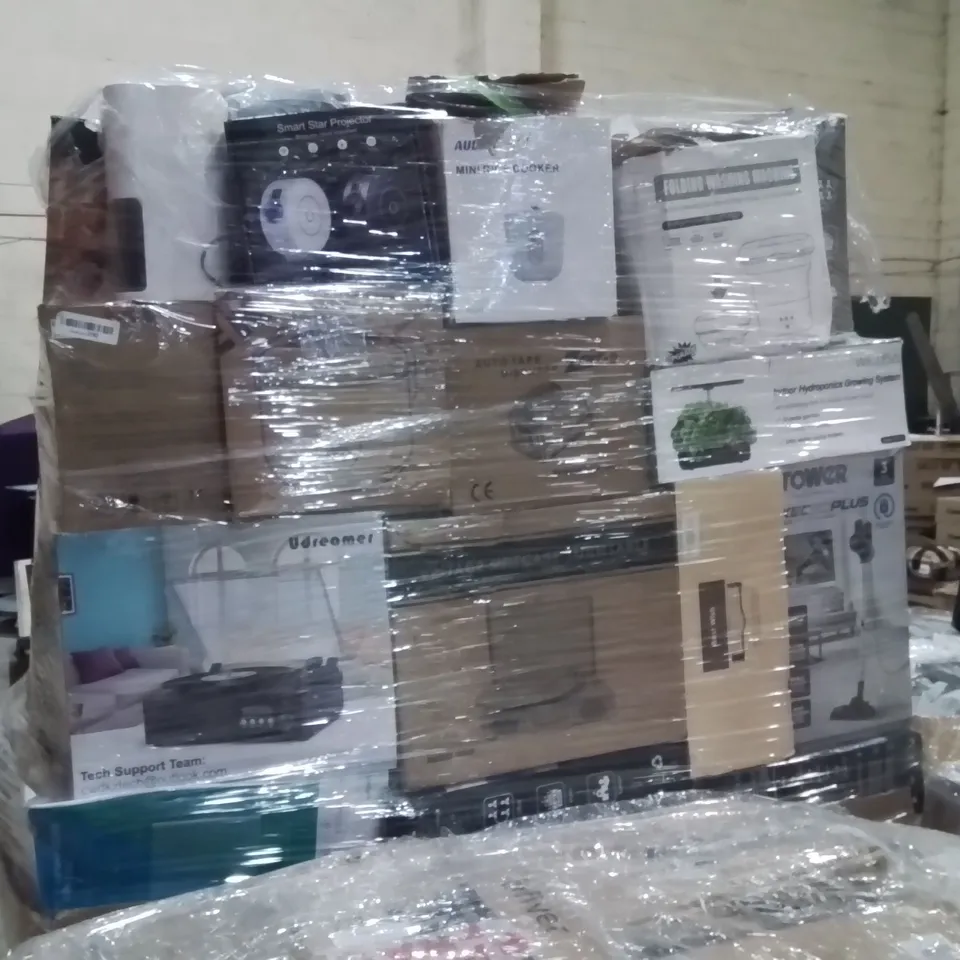 PALLET OF ASSORTED ELECTRICAL PRODUCTS TO INCLUDE:MASSAGER,SEWING MACHINE,MINI FOOD CHOPPER