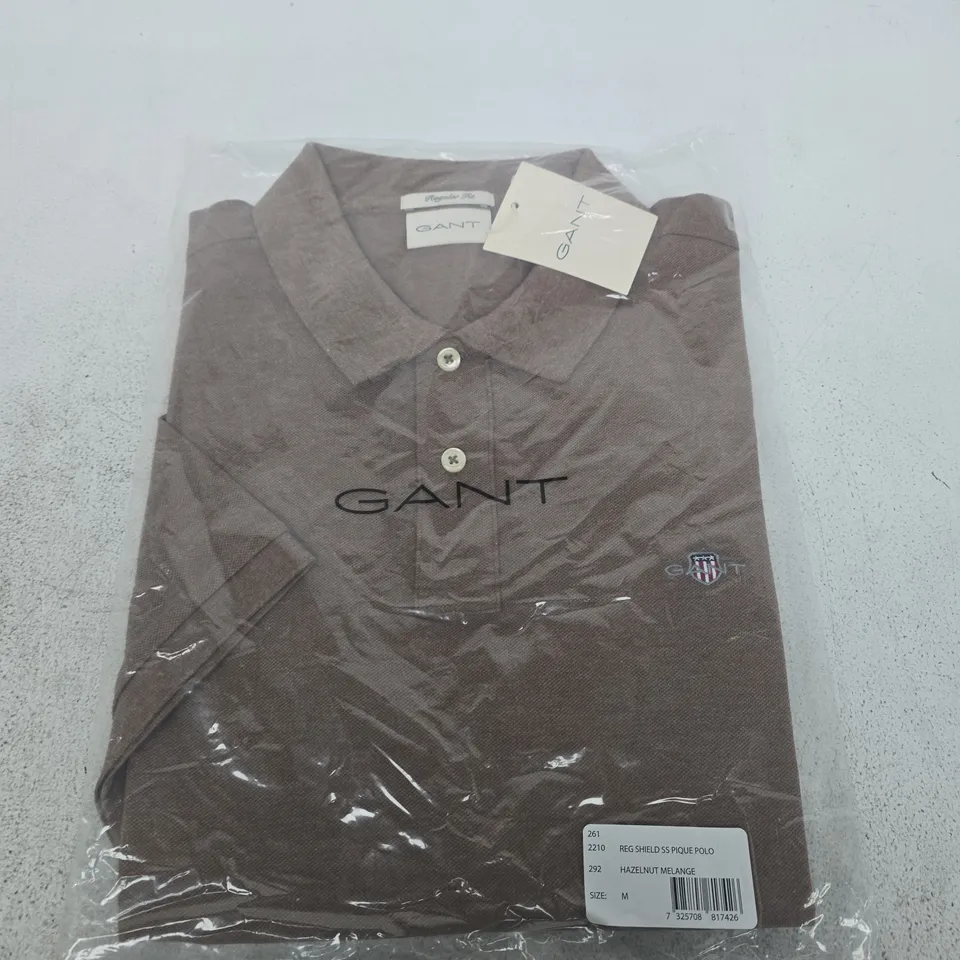 BAGGED GANT REG SHIELD SS PIQUE POLO – UK M