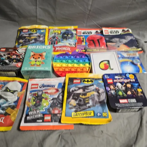 APPROXIMATELY 5 ASSORTED LEGO, FIDGET TOYS AND SONIC 