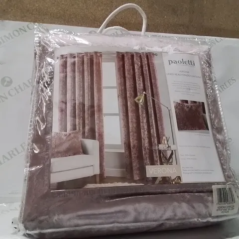 BAGGED ELISHA CRUSHED VELVET THERMAL EYELET CURTAINS //90"×90" [LILAC]