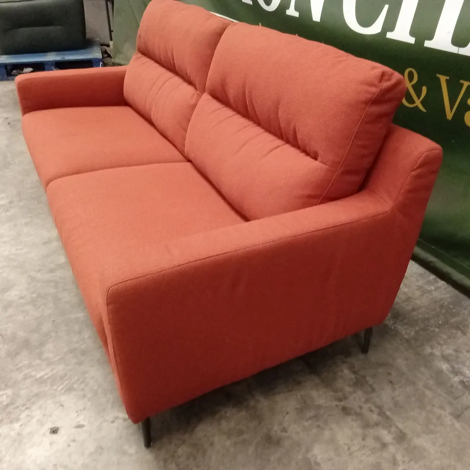 QUALITY DESIGNER ITALIAN MADE ALESSANDRO 3 SEATER FABRIC SOFA - LOBSTER