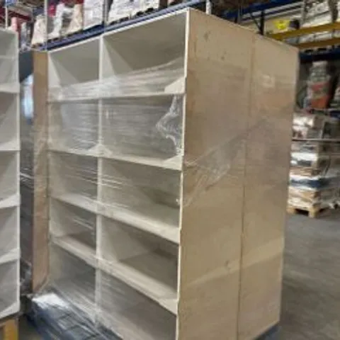 PALLET TO CONTAIN 4X WOODEN SHOP DISPLAY SHELVES 