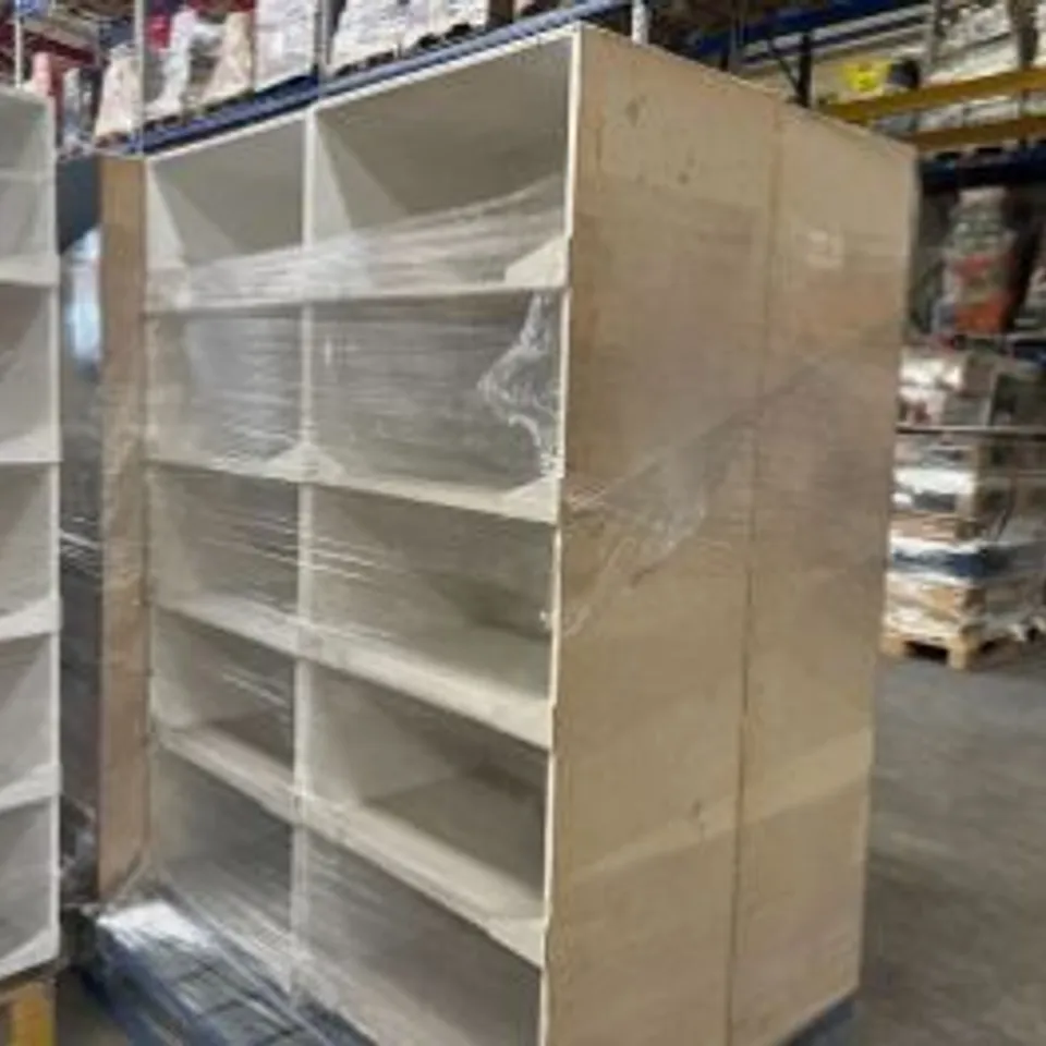 PALLET TO CONTAIN 4X WOODEN SHOP DISPLAY SHELVES 