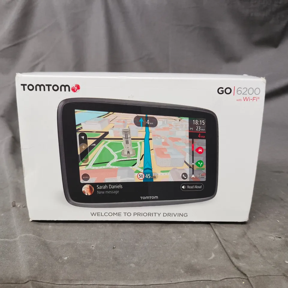 TOMTOM GO 6200 GPS NAVIGATION DEVICE – BOXED (WI‑FI)