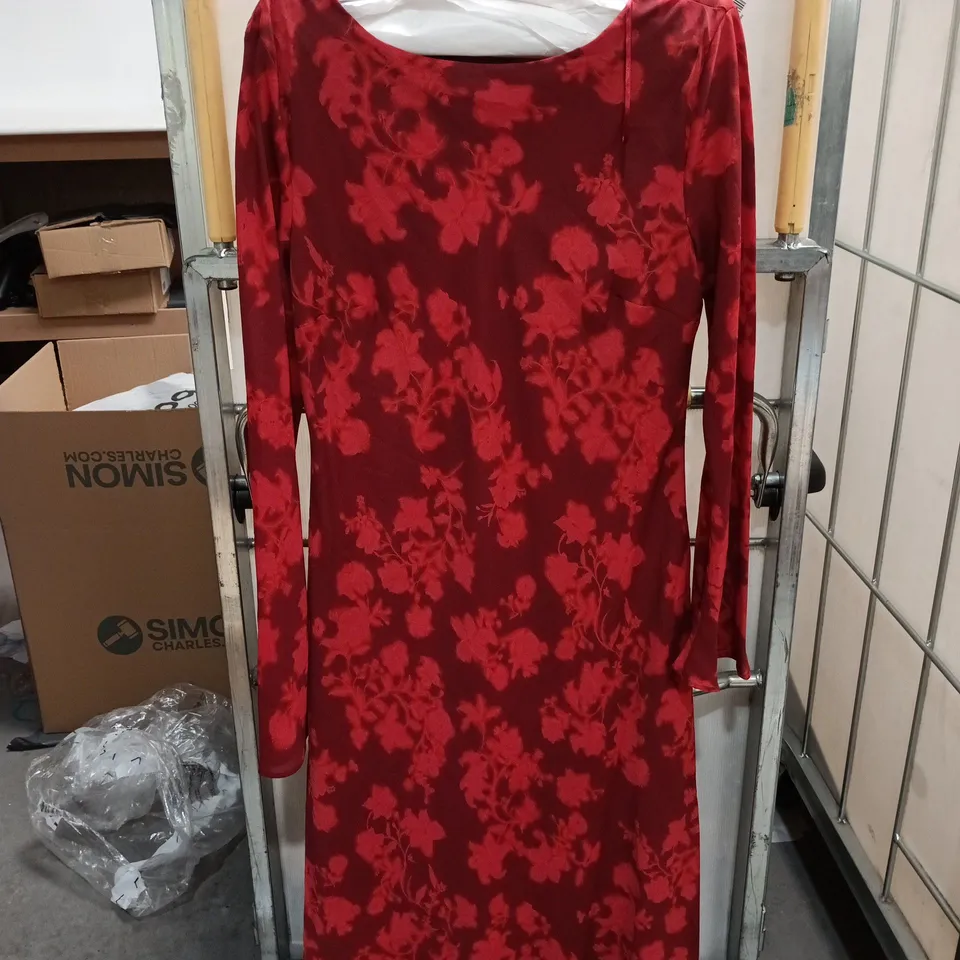 MNG DRESS 423 ALEGRA – RED FLORAL PRINT, UK 12