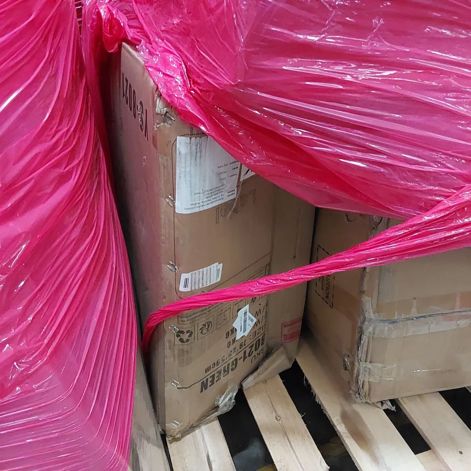 PALLET OF ASSORTED CONSUMER PRODUCTS INCLUDING BOXED OFFICE CHAIRS