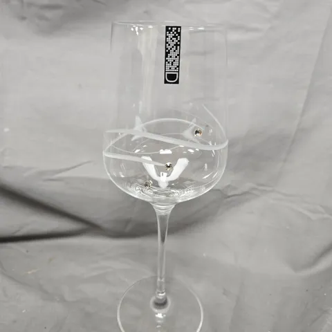 DIAMANTE FINE LEAD CRYSTAL WINE GLASS