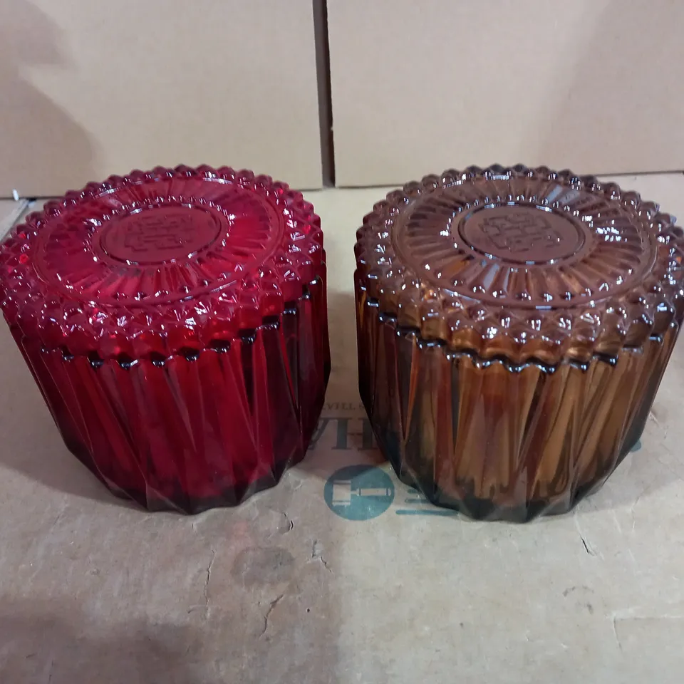 HOMEWORX BY HARRY SLATKIN SET OF FACETED 3 WICK CANDLES - 2/3 IN BOX