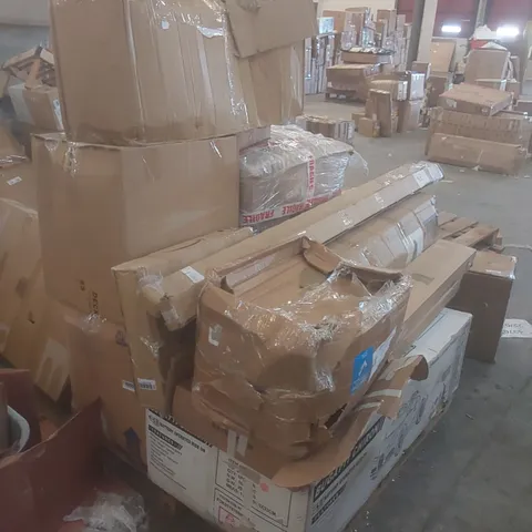 PALLET OF ASSORTED HOUSEHOLD GOODS AND INCOMPLETE FURNITURE PARTS 