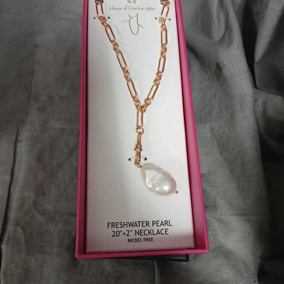 HOUSE OF HARLOW 1960 FRESHWATER PEARL NECKLACE, 20" + 2" EXTENDER, NICKEL-FREE