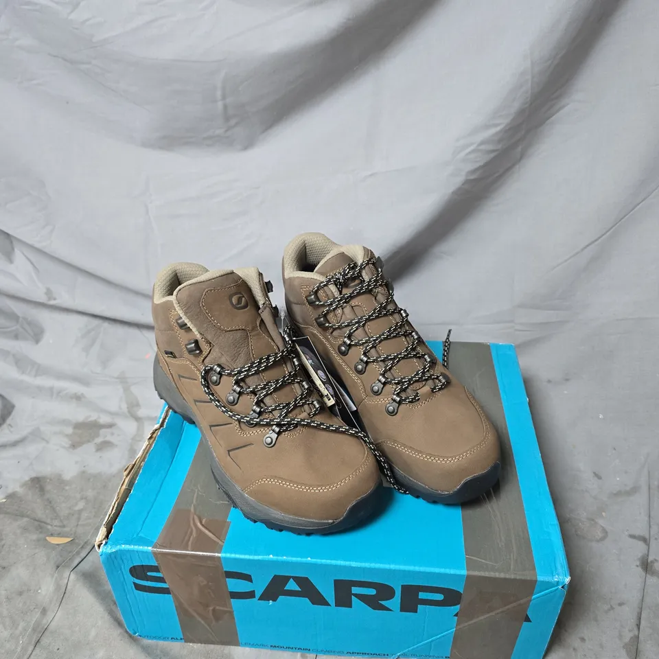SCARPA BROWN WALKING BOOTS BOXED SIZE 5.5