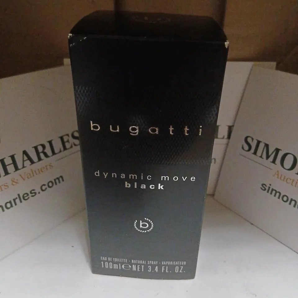 BOXED BUGATTI DYNAMIC MOVE BLACK EAU DE TOILETTE 100ML