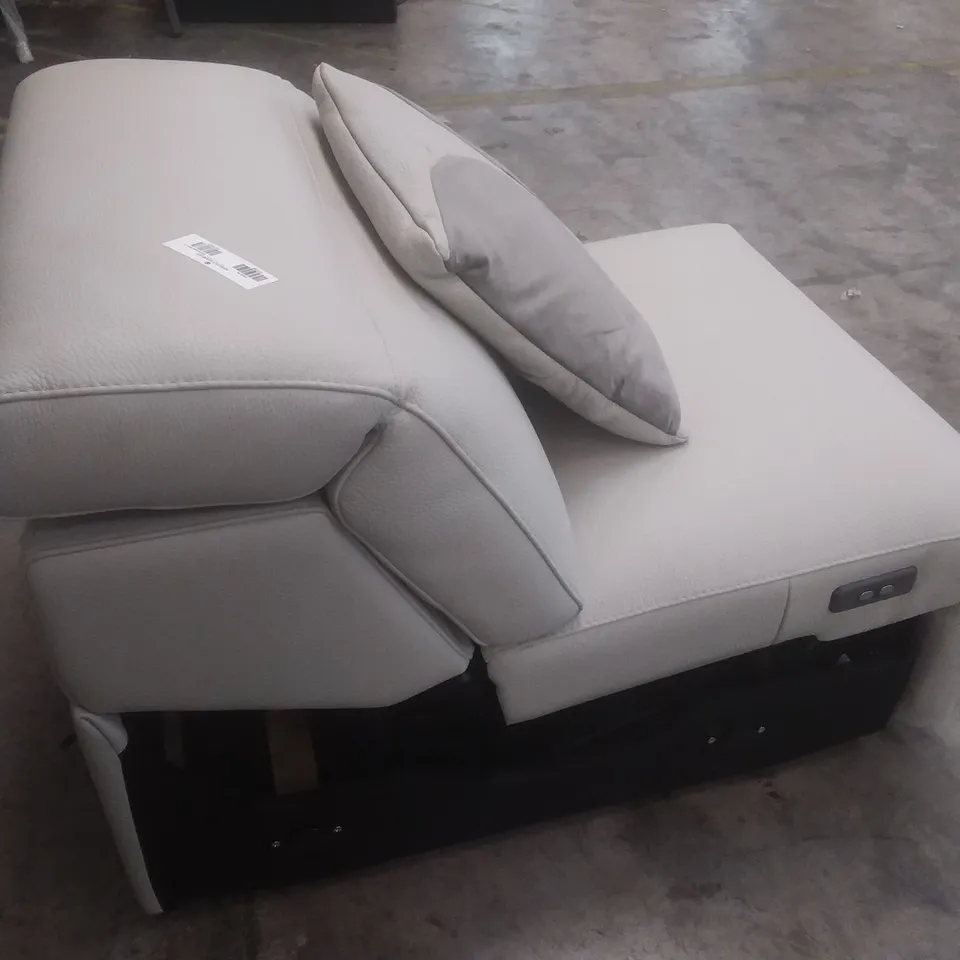 QUALITY ITALIAN DESIGNER RECLINER SOFA SECTION EGG SHELL WHITE LEATHER
