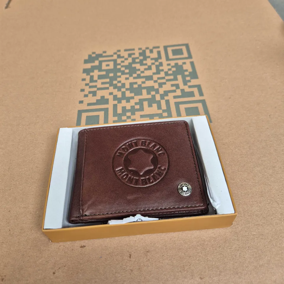 MONTBLANC BROWN LEATHER WALLET – WITH ORIGINAL YELLOW BOX