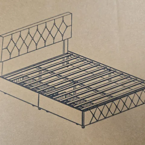 BOXED YAHEETECH 960503 BLACK BED - SIZE UNSPECIFIED - (2 BOXES) - COLLECTION ONLY
