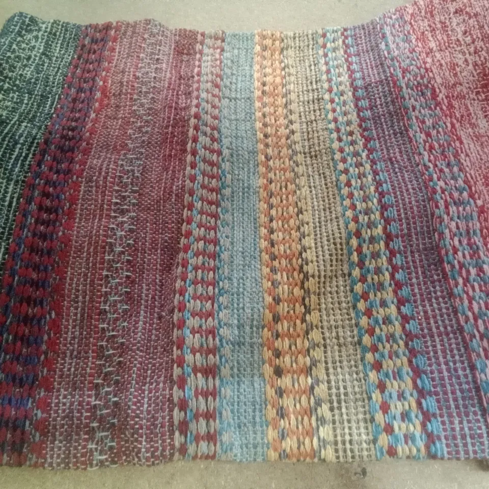 SAFFRON HANDMADE KILIM COTTON PINK RUG 