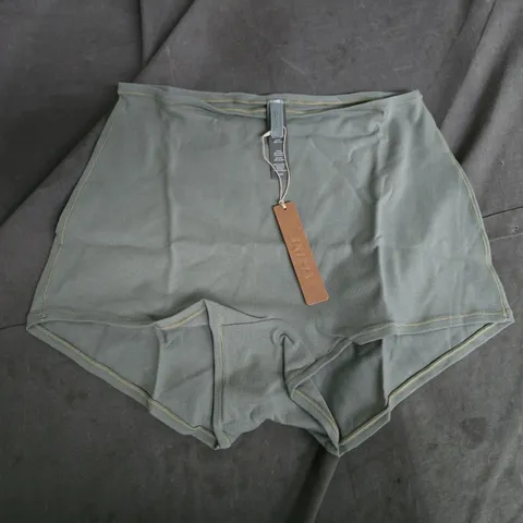 SKIMS COTTON JERSEY BOYSHORT IN MINERAL - LARGE