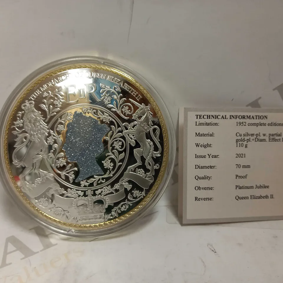 PLATINUM JUBILEE 1952 COMPLETE EDITIONS GOLD PLATED COIN 