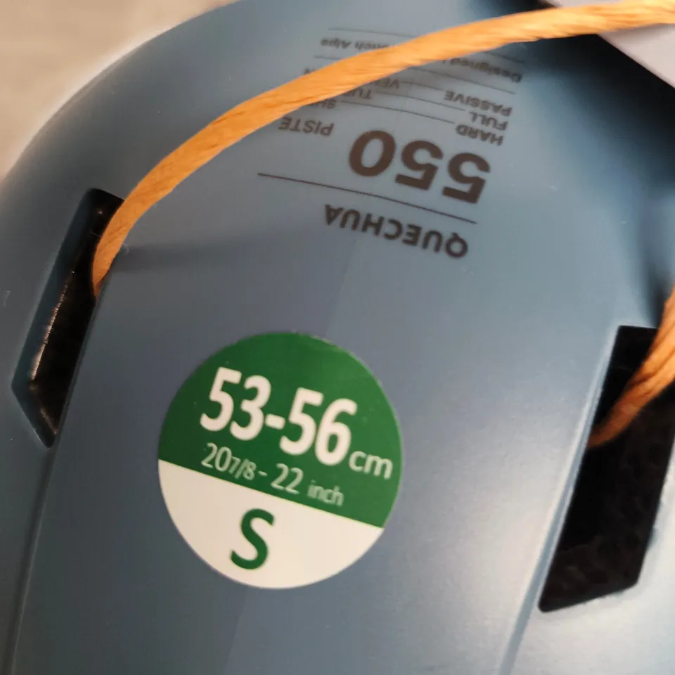 QUECHUA 550 PISTE HELMET WITH VISOR – BLUE, SIZE S (53-56 CM) 