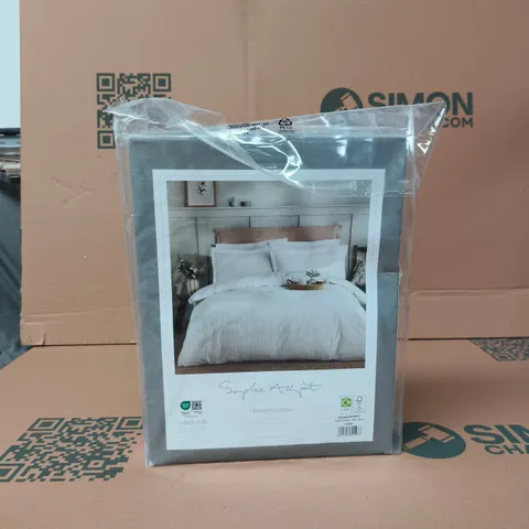 SOPHIE ALLPORT UPPINGHAM STRIPE 200 THREAD COUNT PERCALE MINT GREEN BED SET DOUBLE 