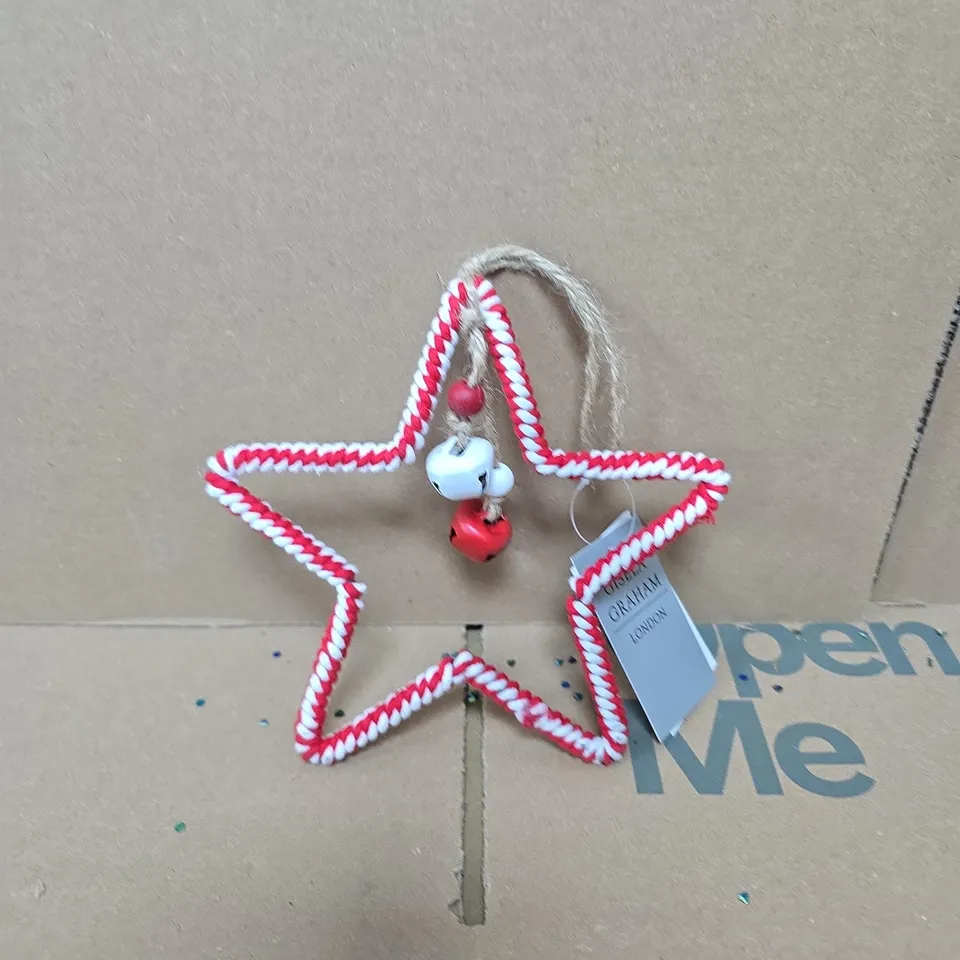 BOX OF APPROXIMATELY 12 GISELA GRAHAM STAR WITH BELLS HANGING TREE DECORATIONS